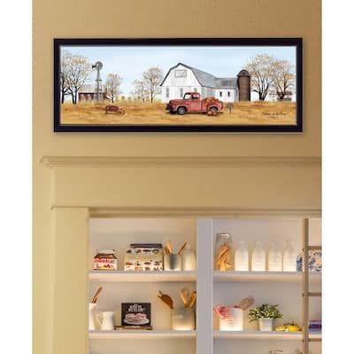 TrendyDecor4U Farmhouse "Autumn on the Farm" Framed Print Wall Art by Billy Jacobs