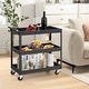 preview thumbnail 4 of 11, Costway 3-Tier Utility Cart Metal Mental Storage Service Trolley - See details