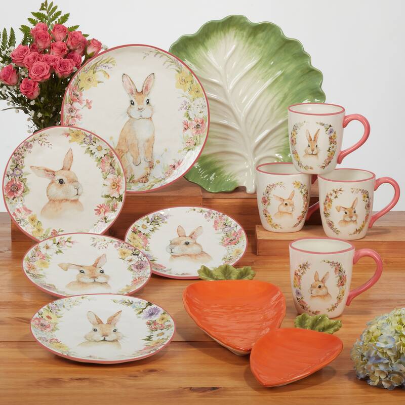Certified International Easter Garden 20 oz. Mugs, Set of 4 Assorted Designs