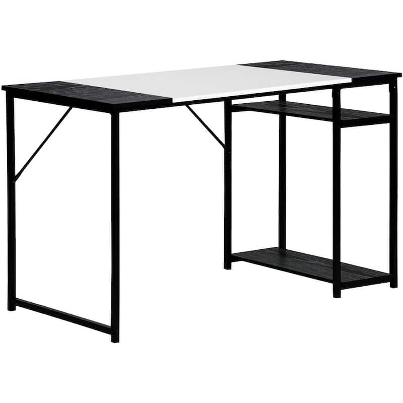 40" Manual Height Adjustable Standing Desk with Crank Handle, Sit-Stand Home Office Writing Table