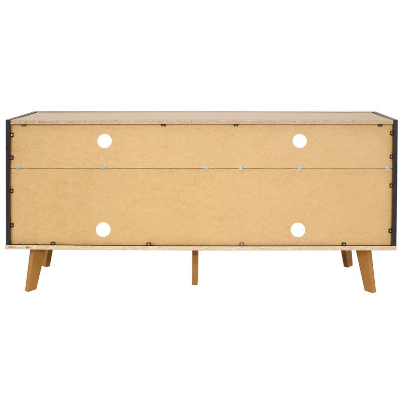 Sunnydaze Mid-Century Modern TV Stand Console for 58" TV with Cabinet