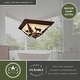 preview thumbnail 5 of 9, Bryce 14-in W Bronze Rustic Deer Flush Mount Ceiling Light Fixture - 14-in W x 5.75-in H x 14-in D