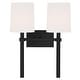 preview thumbnail 1 of 4, Bromley 2 Light Black Forged Wall Mount - 13.75'' W x 18.37'' H x 7.125'' D 13.75'' W x 18.37'' H x 7.125'' D