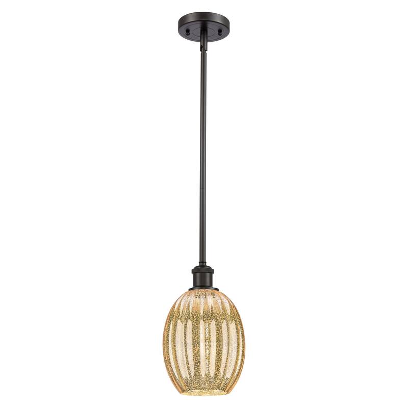Innovations Lighting Endless Possibilities Ballston - Preston - 1 Light 6" Bulb Shade Stem Hung Mini Pendant - Mercury/Oil Rubbed Bronze