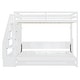preview thumbnail 9 of 34, Full Over Full Size Bunk Bed with Storage Staircase, Kids Loft Bed with Hydraulic Lift Murphy Bed & Desk