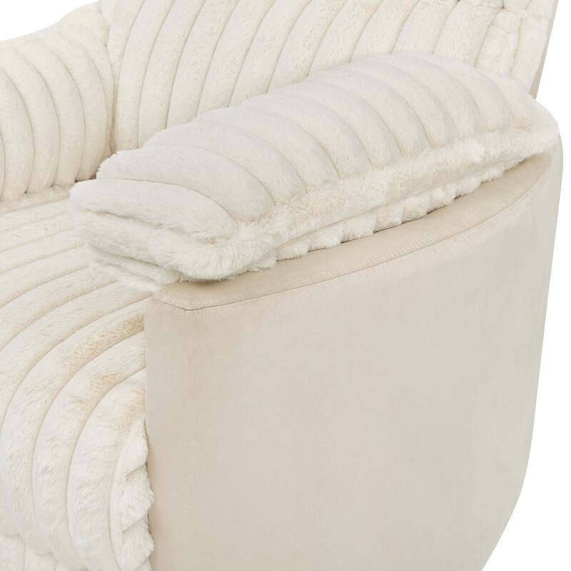 Swivel Recliner Chair with 360° Rotation, Manual Recline & Plush Arms
