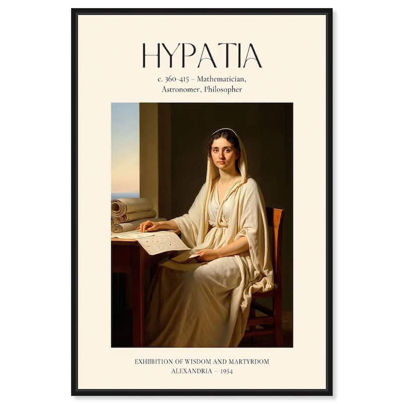 Philosopher of Alexandria Canvas by Art Remedy - Black - 16" x 24"