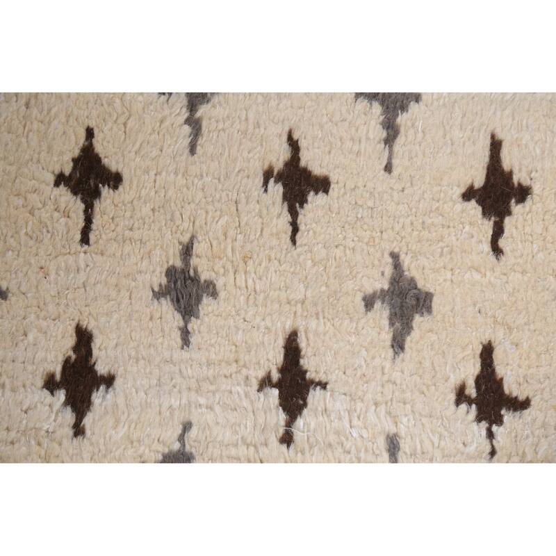 Tribal Geometric Oriental Moroccan Wool Area Rug Hand-knotted Carpet - 8'1" x 10'10"