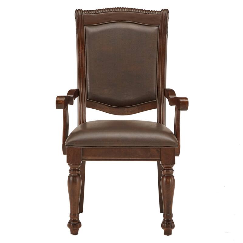 Constantinople Brown Faux Leather Dining Chairs (Set of 2) by iNSPIRE Q Classic