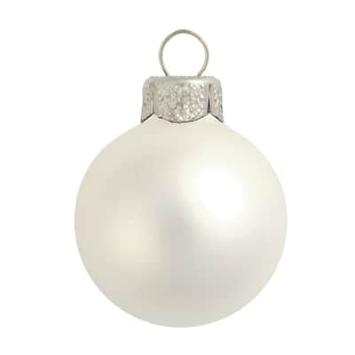 Matte Finish Glass Christmas Ball Ornaments - 2.75" (70mm) - Fish Silver - 12ct
