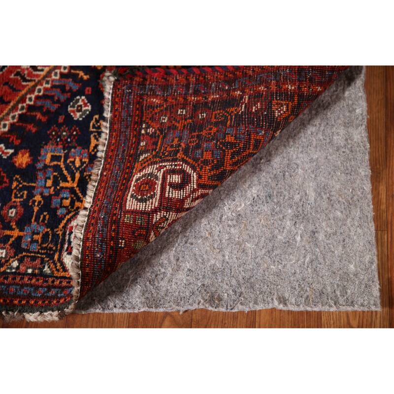 Vegetable Dye Shiraz Persian Antique Area Rug Handmade Wool Carpet - 4'3"x 5'10"
