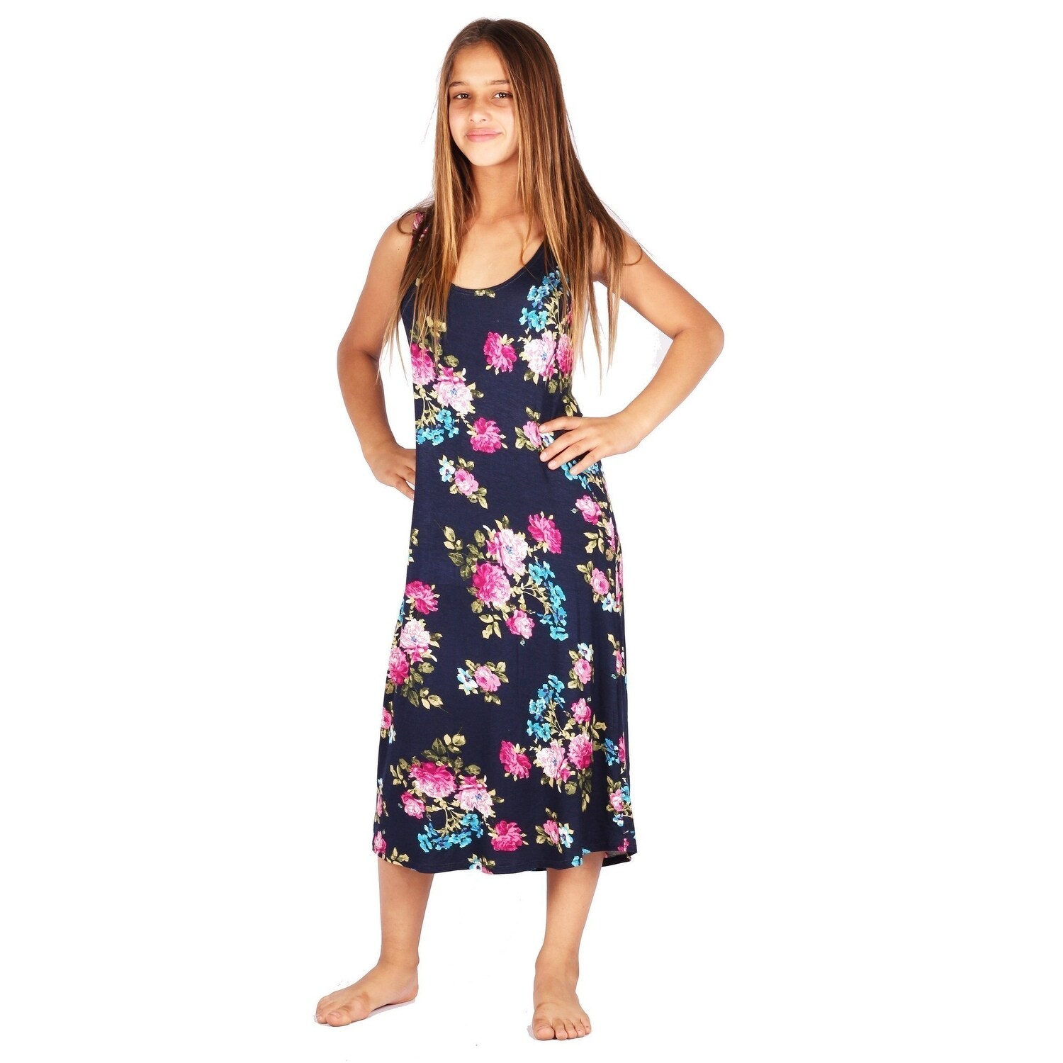 girls navy summer dress