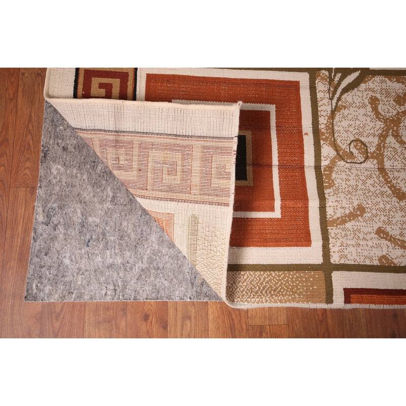 Contemporary Geometric Kashan Turkish Rug Machine Made Floral Carpet - 9'9" x 12'4"