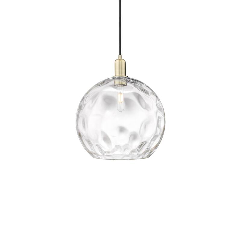 Innovations Lighting 716-1P-16-13 Athens Water Glass Pendant Athens - Antique Brass / Clear Water Glass