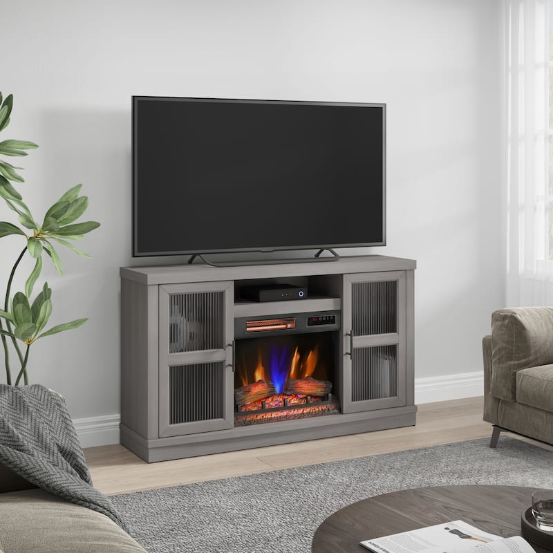 duraflame® Electric Fireplace Entertainment Console for 60 Inch TVs, Antique Gray