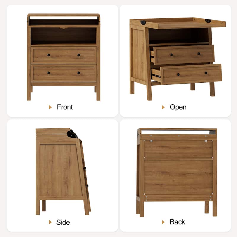 Baby Changing Table Multi-Functional 2 Drawer Dresser