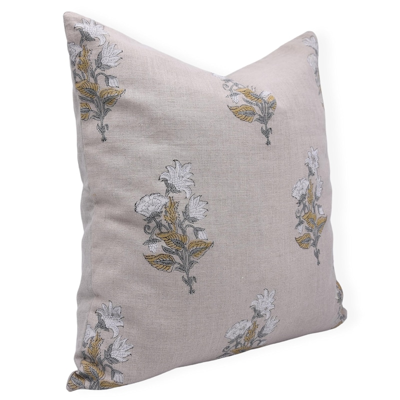 Fabdivine Linen Handmade Block print pillow Cover