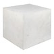 preview thumbnail 12 of 32, Felix Minimalist Marble Cube End Table, Stone Square Block Side Table, Solid Living Room Accent Pedestal White - Marble