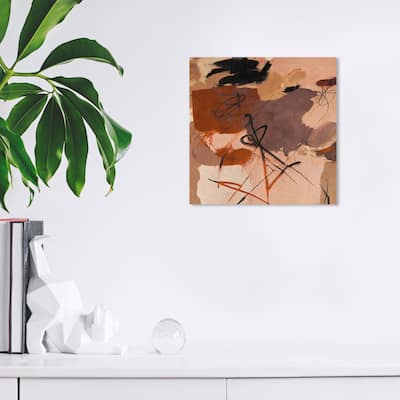 Wynwood Studio Canvas Abstract Tan and Taupe Brown and Modern & Contemporary Wall Art Canvas Print