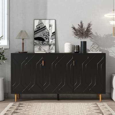 TV Stand for TV up to 70 inch with Adjustable Shelves