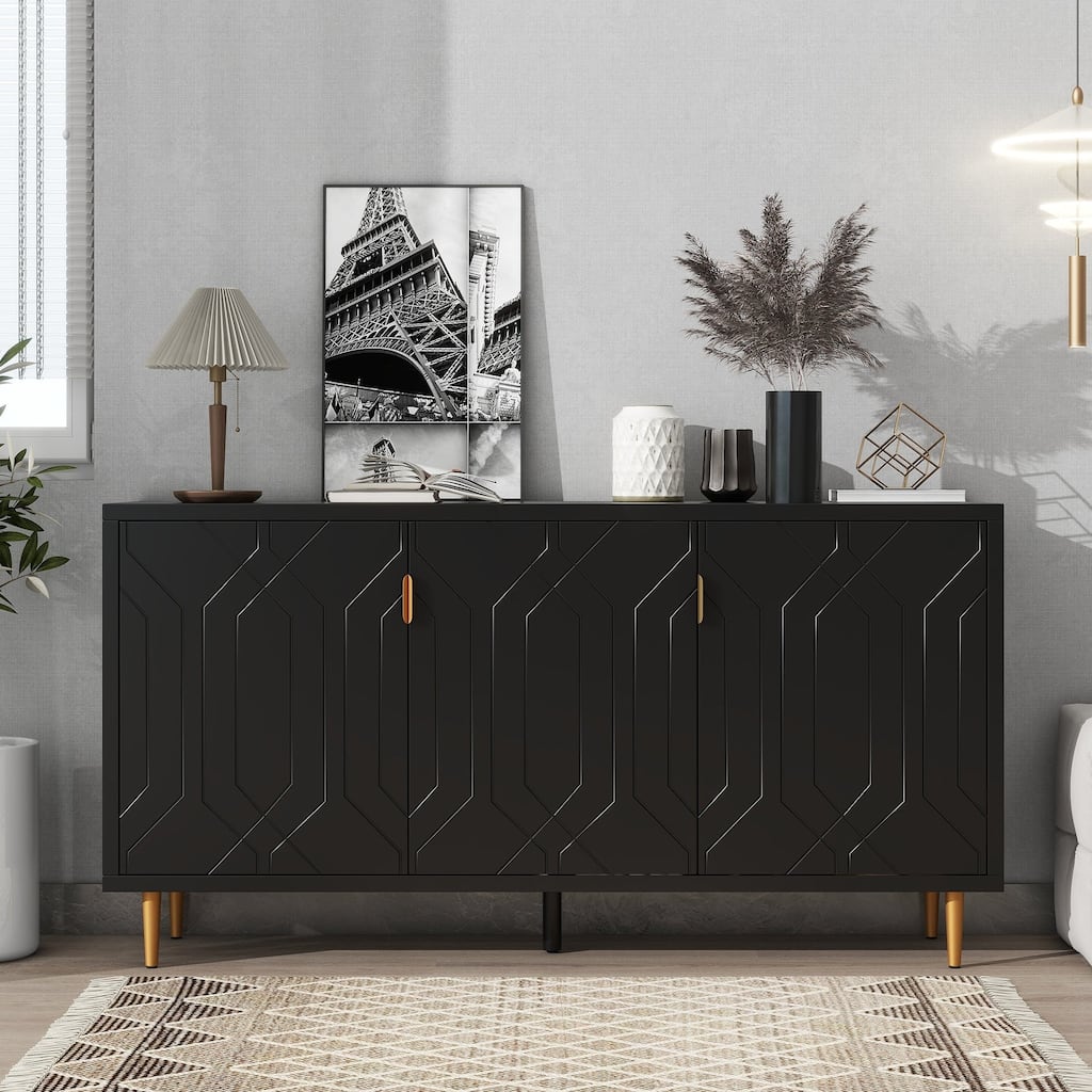 TV Stand for TV up to 70 inch with Adjustable Shelves