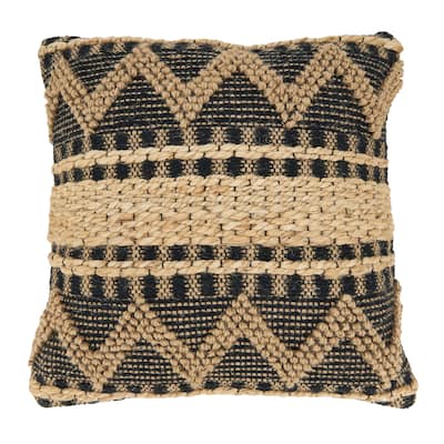 Zig Zag Patterned Bohemian Throw Pillow