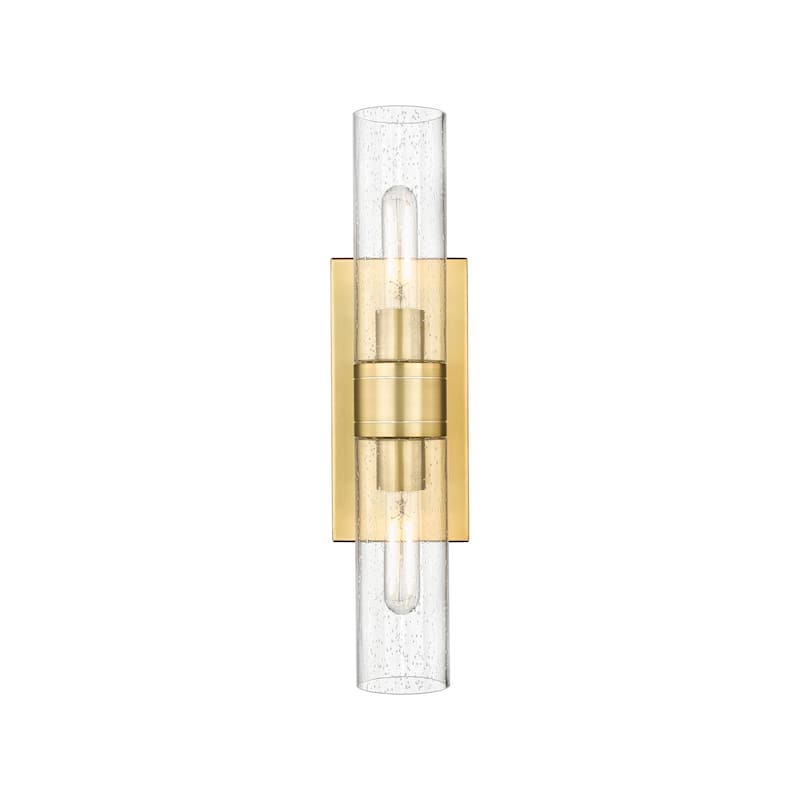 Innovations Lighting Ballston Urban - 2 Light 8" Wall-Mounted Bath Vanity Light - Satin Gold/Seedy