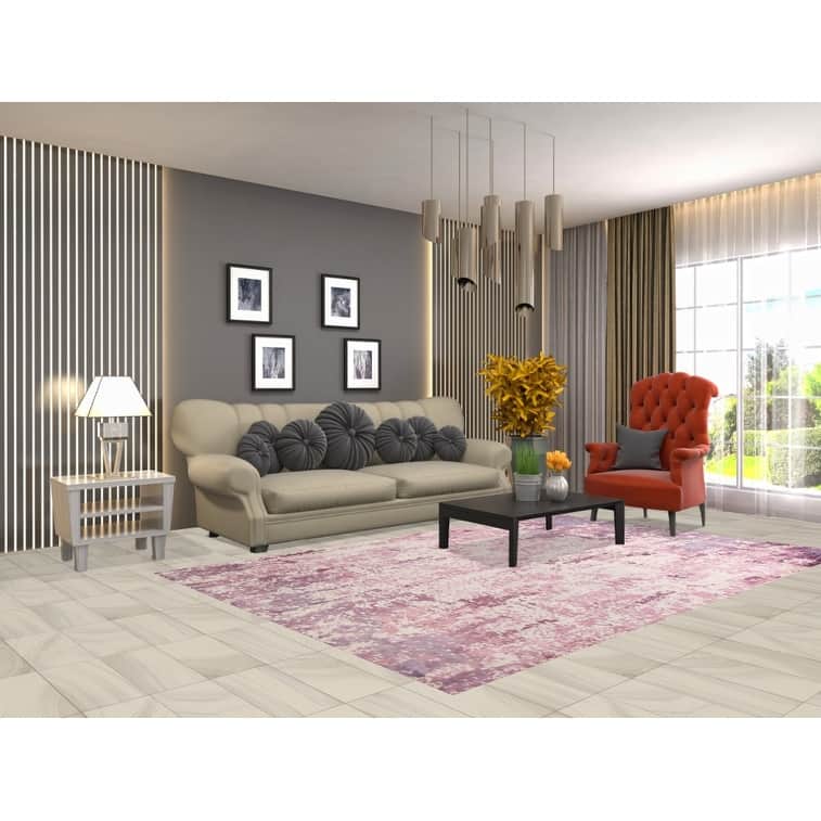 Contemporary / Abstract Indian Area Rug Handmade Wool Carpet - 5'11"x 8'11"