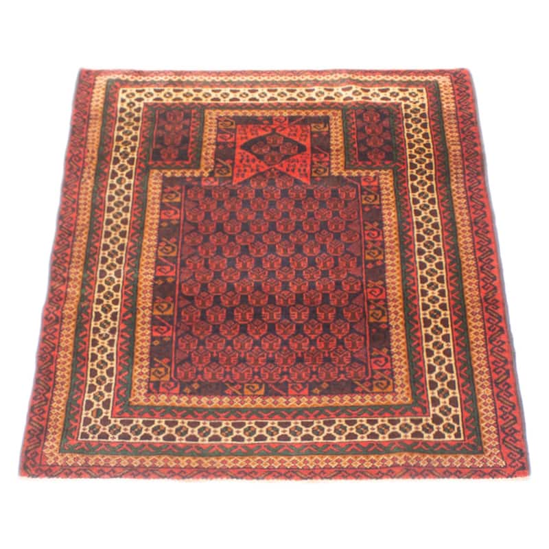Teimani Burgundy Rug 2'10" x 5'6" - 2'10 x 5'6