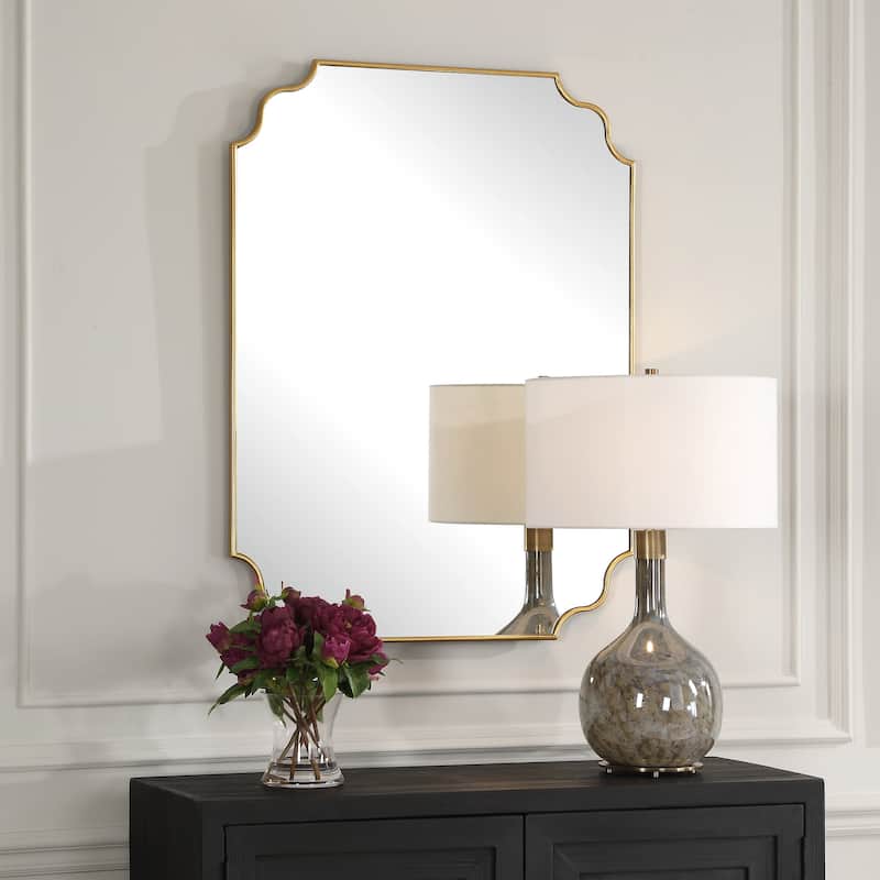 Uttermost Lennyn Gold Vanity Mirror - 40'' H X 30'' W X 0.75'' D