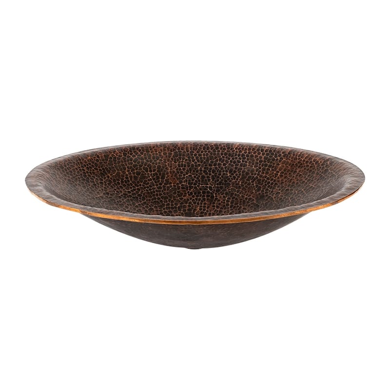 20" Oval Hand Forged Old World Copper Vessel Sink (PVOVAL20)