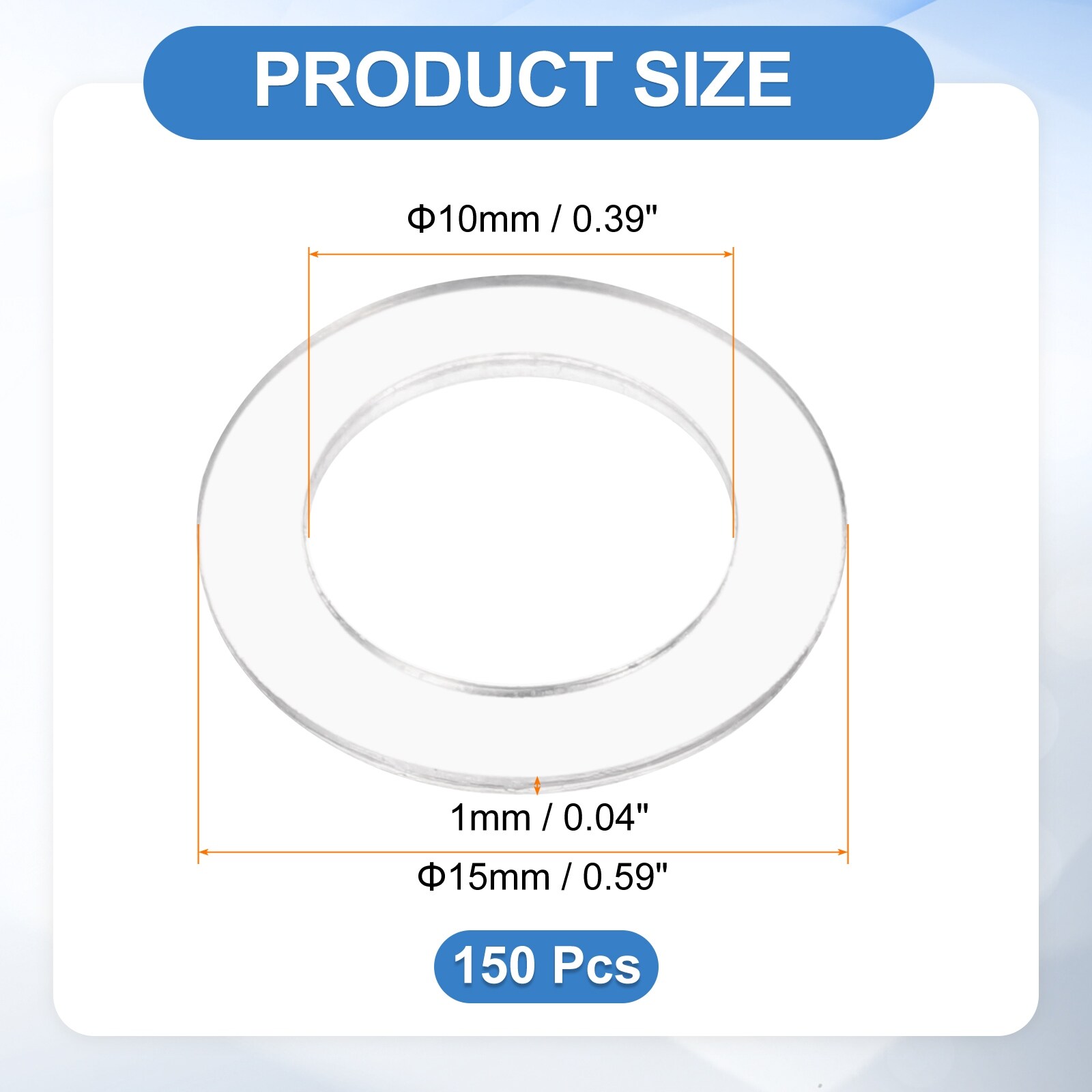 Flat Washers Sealing Gasket Ring Spacer Metric Round Washers Replacement for Water Pipe Hose Shower Door Handles