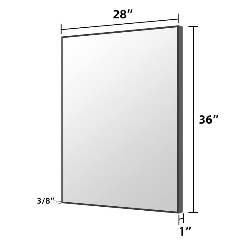 QuivaraView Wall Mounted Aluminum Frame Bathroom Vanity Mirror