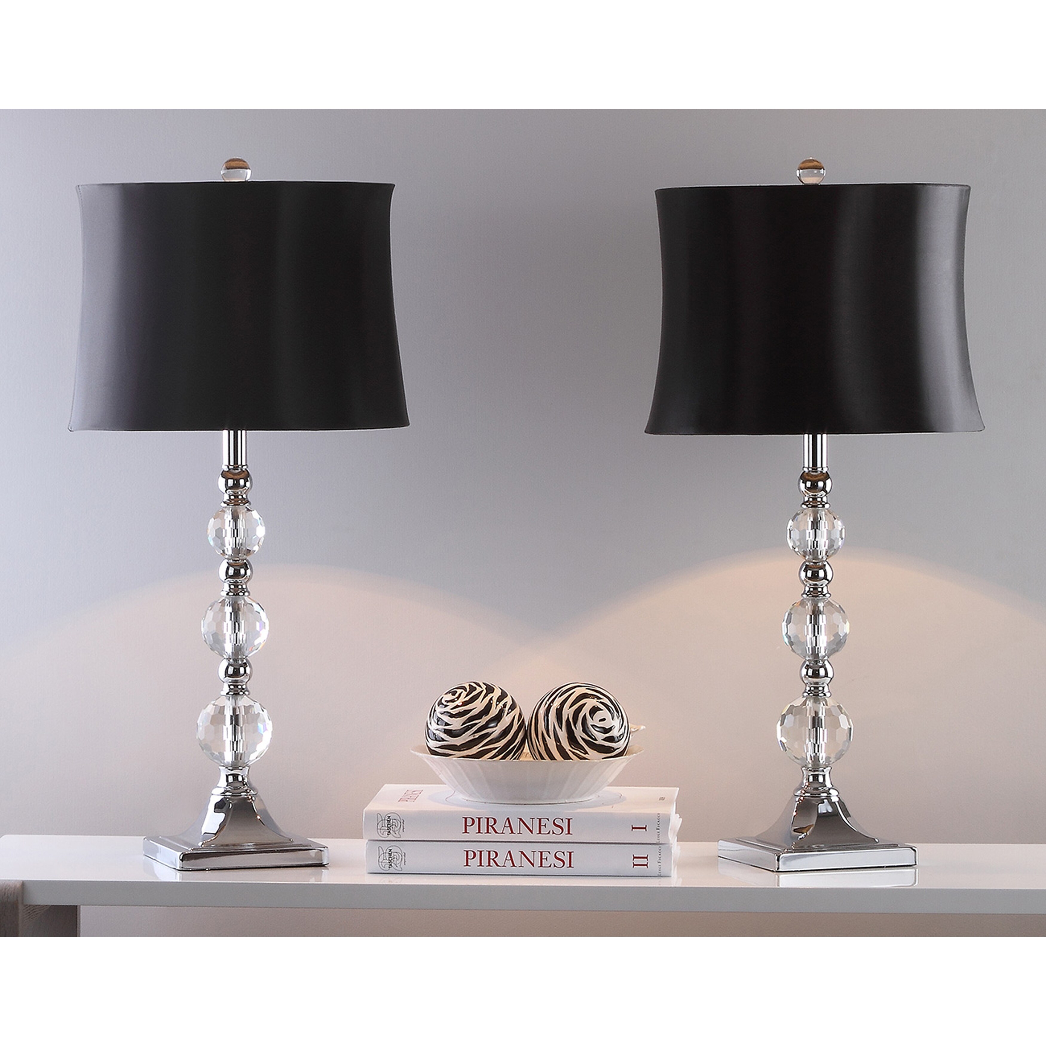 Black shade table lamps top