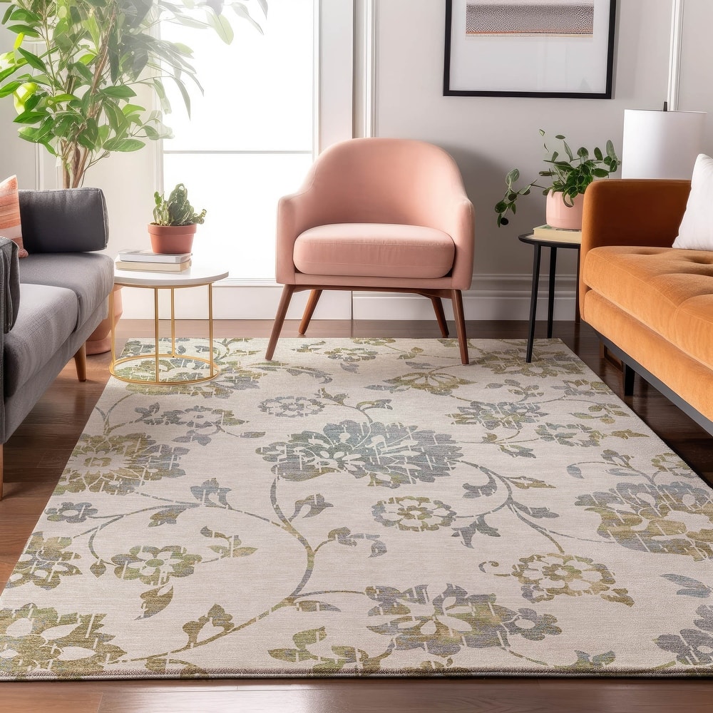 Premium Washable Super Soft Floral Whimsy Mayfield Rug