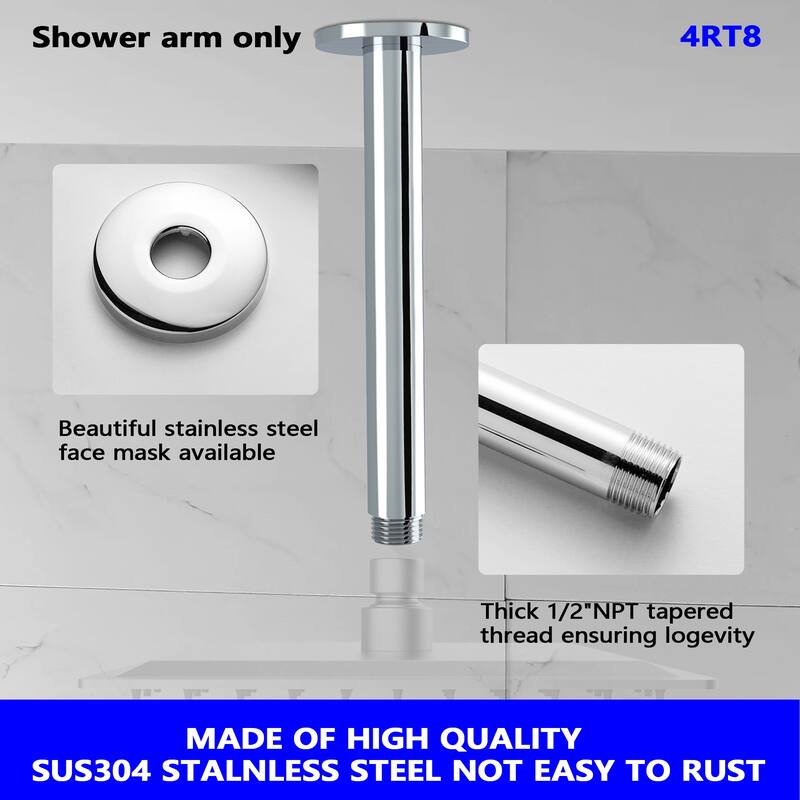 Topcraft Stainless Steel Ceiling Mounted Shower Arm.