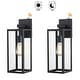 preview thumbnail 38 of 50, 2-pack 13" H 1-Light Black Outdoor wall Lantern(Dusk to Dawn could be chosen) 18"in - Black-Dusk to Dawn