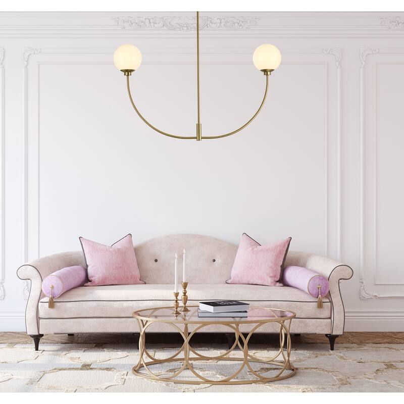 Elegant Lighting LD816D42 Nyomi 2 Light 42" Wide Chandelier