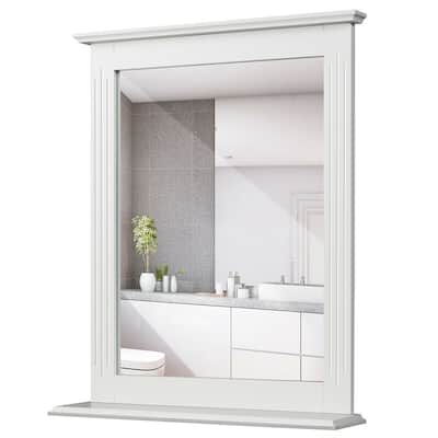 Bathroom Wall Mirror with Shelf Vanity Makeup Mirror - 22.5" x 5" x 27" ( L x W x H)