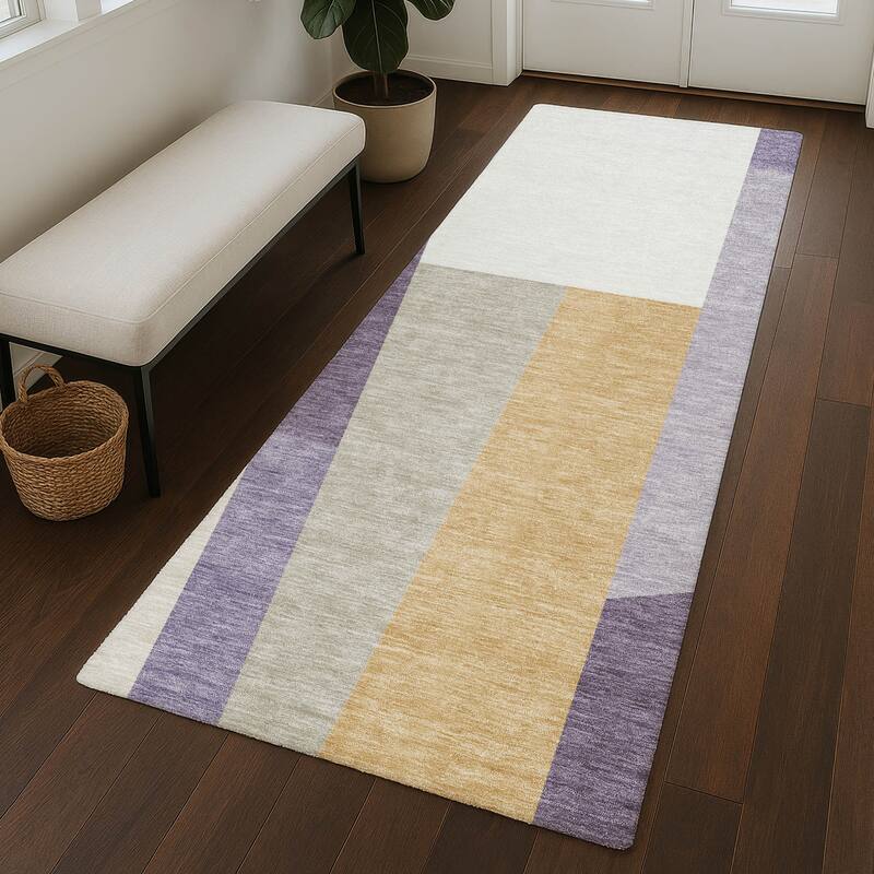 Machine Washable Indoor/ Outdoor Contemporary Jolie Chantille Rug