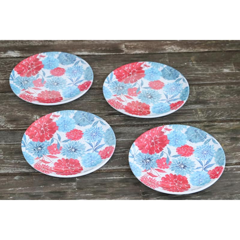 Fourth Of July Floral Dessert Plate, Set of 4 - Set of 4