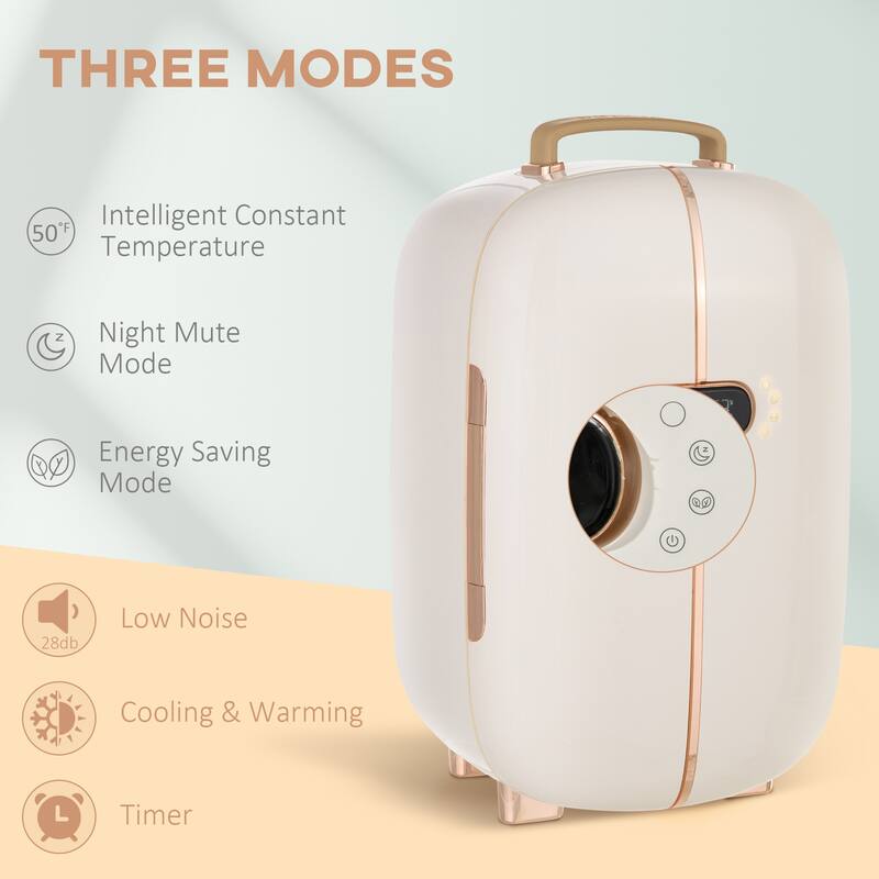 HOMCOM 12 L Portable Mini Makeup Fridge for Skincare - N/A