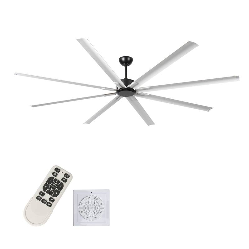 96" Ceiling Fan with Light and Remote Control,6-Speed Noiseless