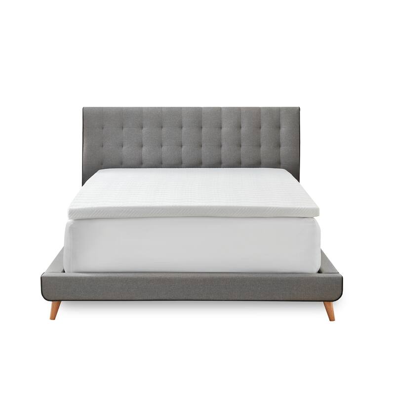 Bodipedic Comfort 2-Inch Memory Foam Mattress Topper with Luxury Cover