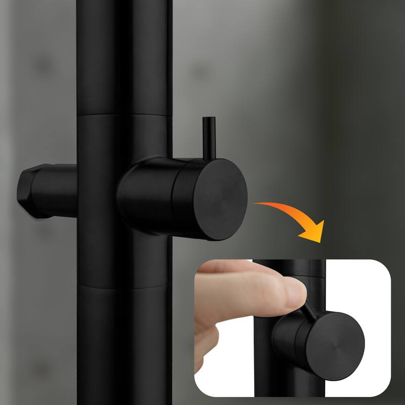 63"H 316 Stainless Steel Wall-Mounted Heavy-Duty Outdoor Shower