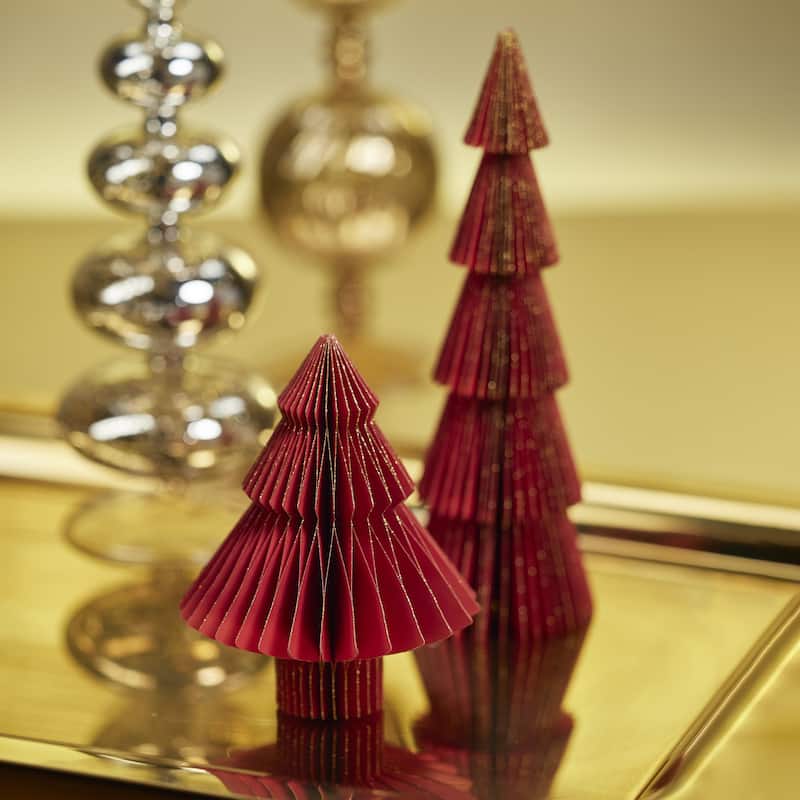 Miriam 8.5" Paper Decorative Tabletop Trees, Set of 6
