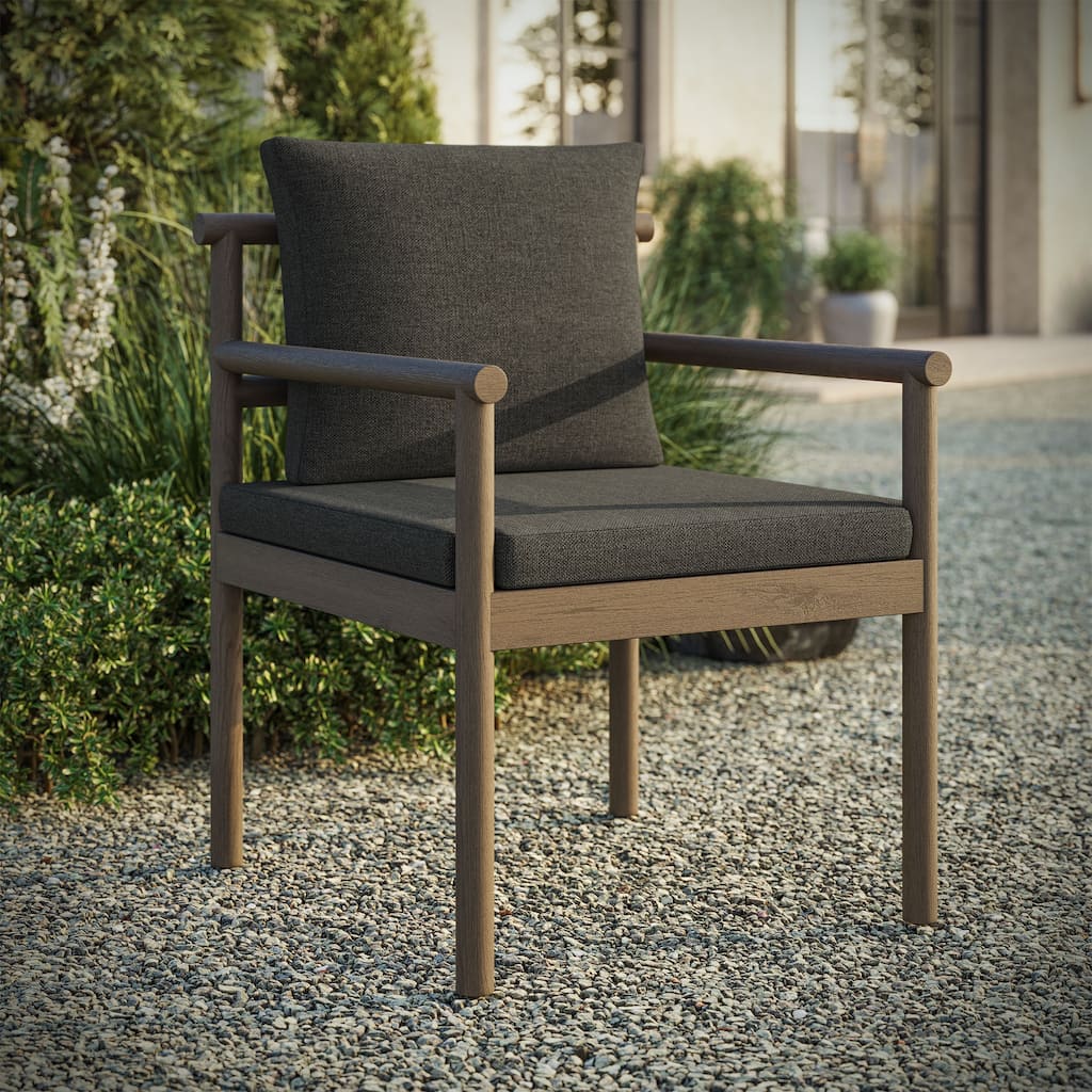 Eleni Outdoor Patio Teak Wood Rope Dining Chair