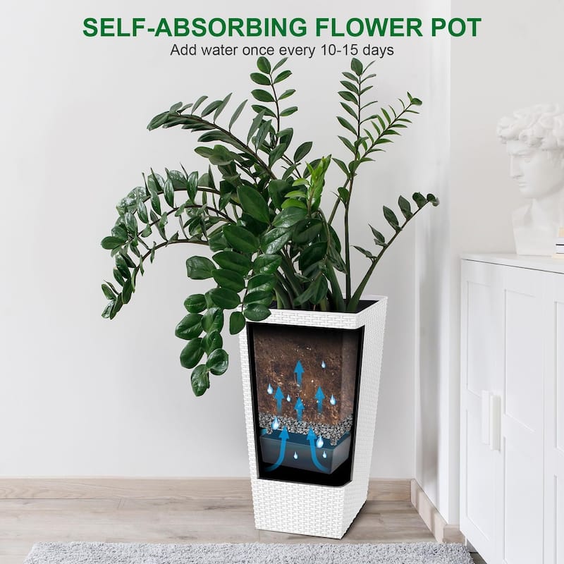 23 inch Tall Outdoor＆Indoor Planter Pots of 2
