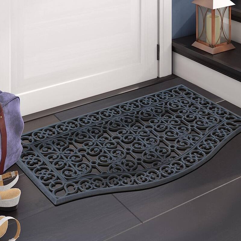 A1HC Rubber Grill Matching Doormat Set, For Front, Patio & Garage Entrance, Heavy Duty for Indoor Outdoor