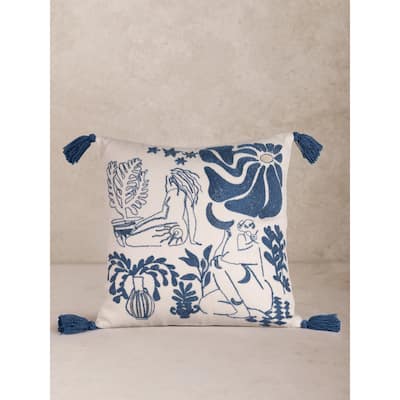 Sialkot Throw Pillow Cover, 20"x20"
